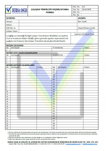 Çalışan Temsilcisi Seçme Atama Formu